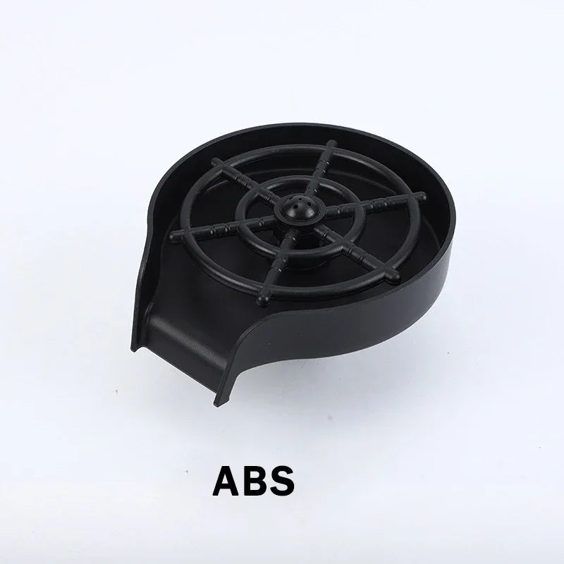 Household High Pressure Cup Washer Coffee Bar ABS Automatic Flushing Push Cup Washer Kitchen Coffee Accessories
