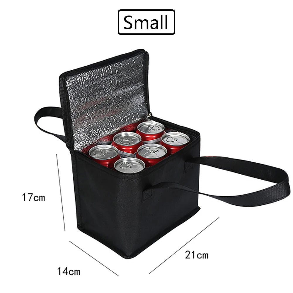 Portable Lunch Cooler Bag Folding Insulation Picnic Ice Pack Food Thermal Bag Drink Carrier Insulated Bags Food Delivery Bag
